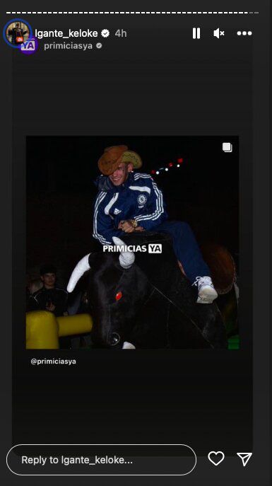 Foto: captura historia de Instagram / @lgante_keloke