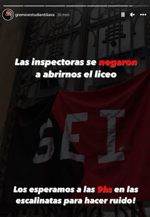 Foto: captura de la historia de Instagram