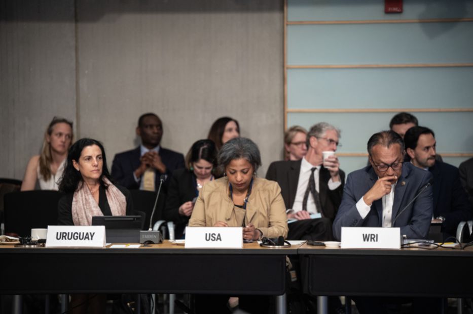 Azucena Arbeleche en la reunión de la Coalición de Ministros de Finanzas para la Acción Climática / Foto: Presidencia 