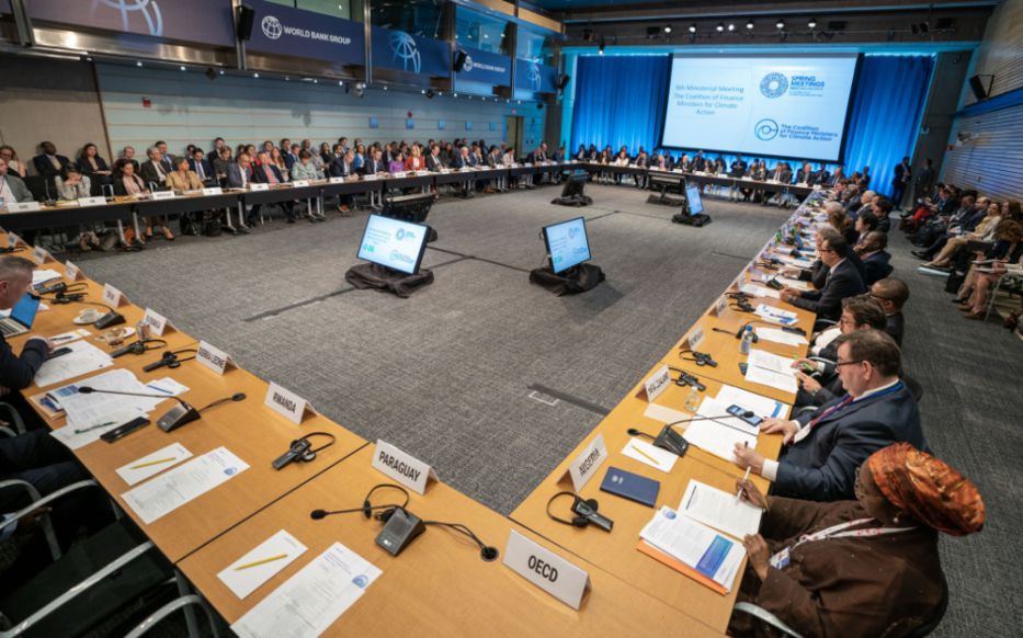 Reunión de la Coalición de Ministros de Finanzas para la Acción Climática. Foto: Presidencia