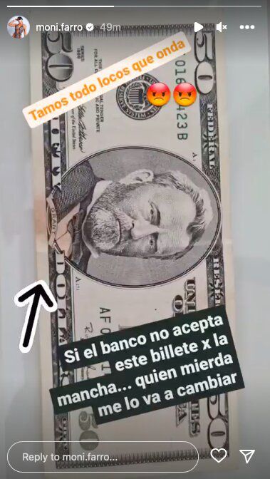 Foto: captura historias de Instagram @moni.farro
