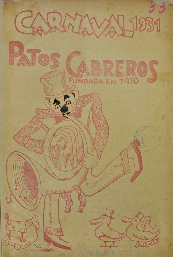 Afiche de los Patos Cabreros del año 1931. Foto: Biblioteca Nacional