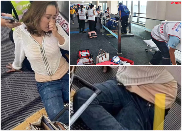 Pasajera pierde parte de una pierna en una cinta mecánica en un aeropuerto de Bangkok