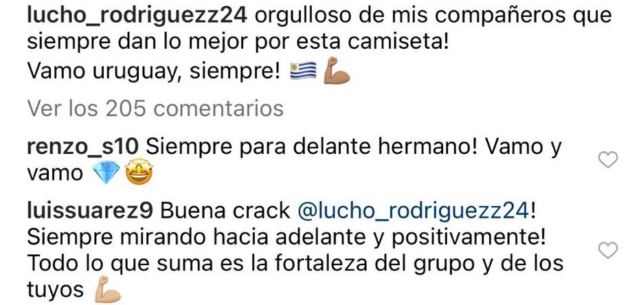 Imagen: captura comentarios Instagram @lucho_rodriguezz24