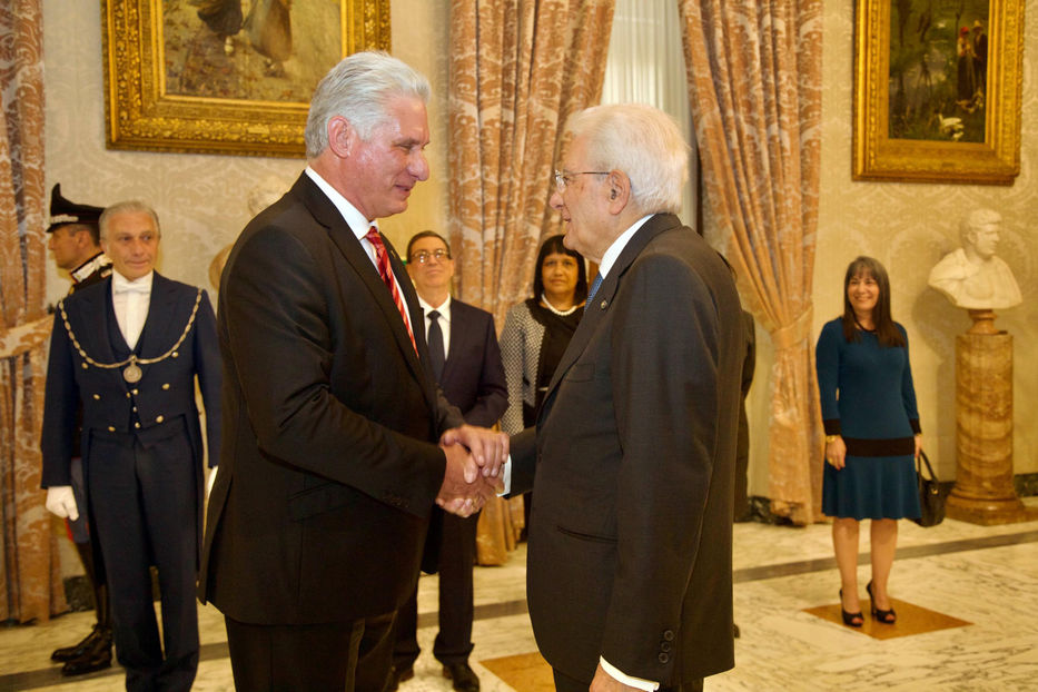 Díaz-Canel junto al presidente italiano Sergio Mattarella - Foto: EFE/Alejandro Azcuy/Presidencia de Cuba