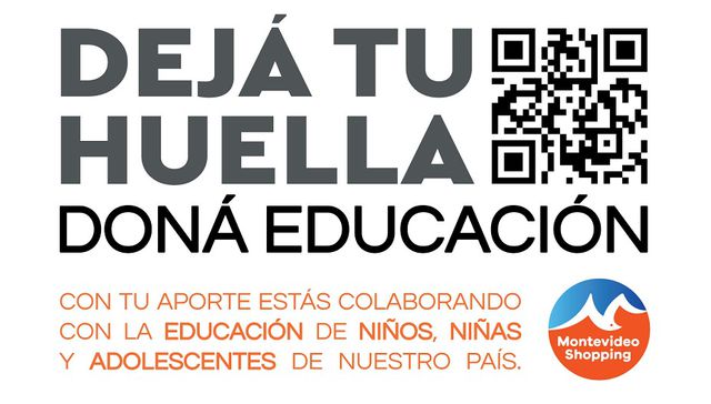 “Dejá tu huella, doná educación”: la campaña de Montevideo Shopping y Tres Cruces