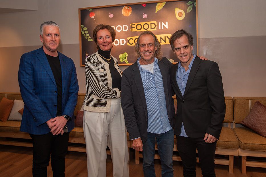 José Ignacio Morales, gte. gral. Punta Carretas Shopping; Annick Van Overstraetan, Global CEO LPQ; Alain Coumont, Founder LPQ, y Federico Lantaron, Regional CEO