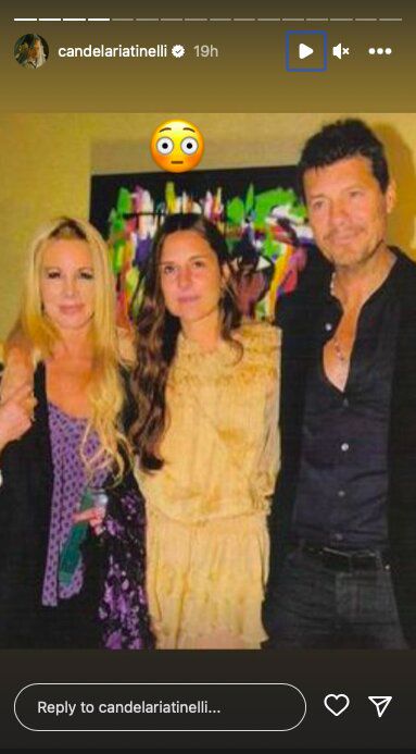 Foto: Historias de Instagram/ @candelariatinelli