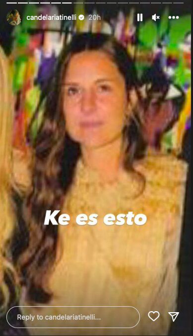 Foto: Historias de Instagram/ @candelariatinelli