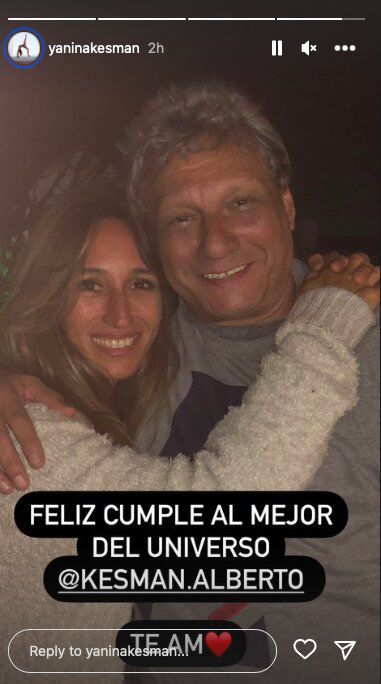Foto: captura historias de Instagram / @yaninakesman