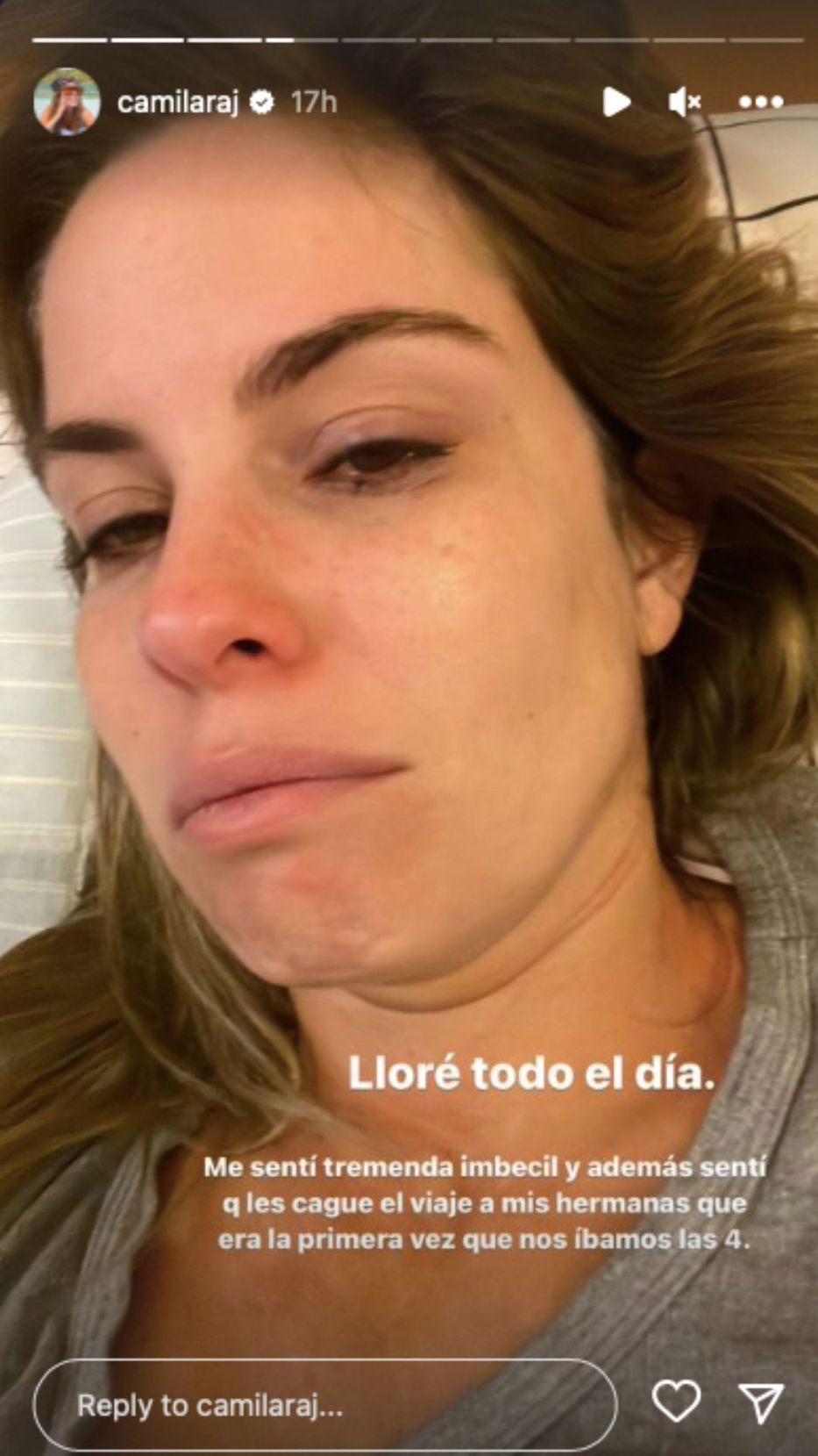 Foto: captura historias de Instagram / @camilaraj