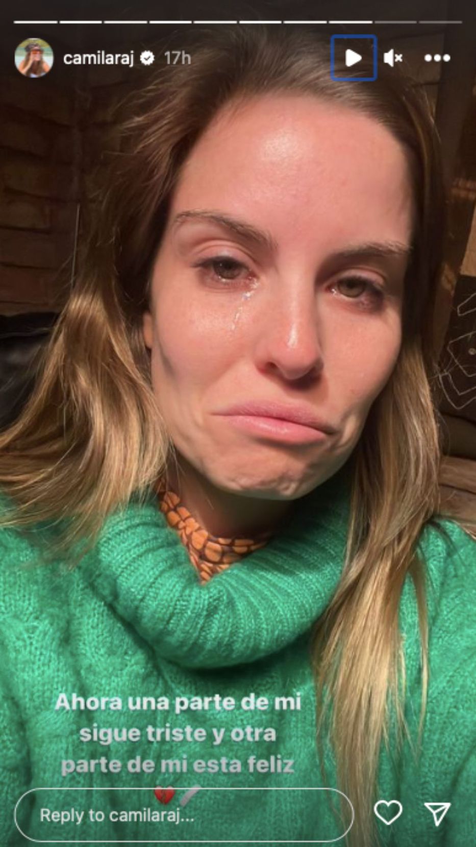 Foto: captura historias de Instagram / @camilaraj