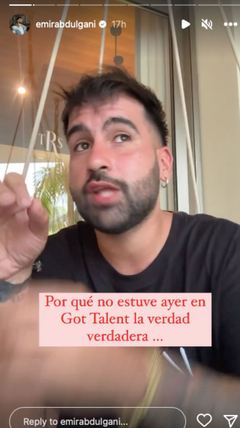 Foto: captura historias de Instagram / @emirabdulgani