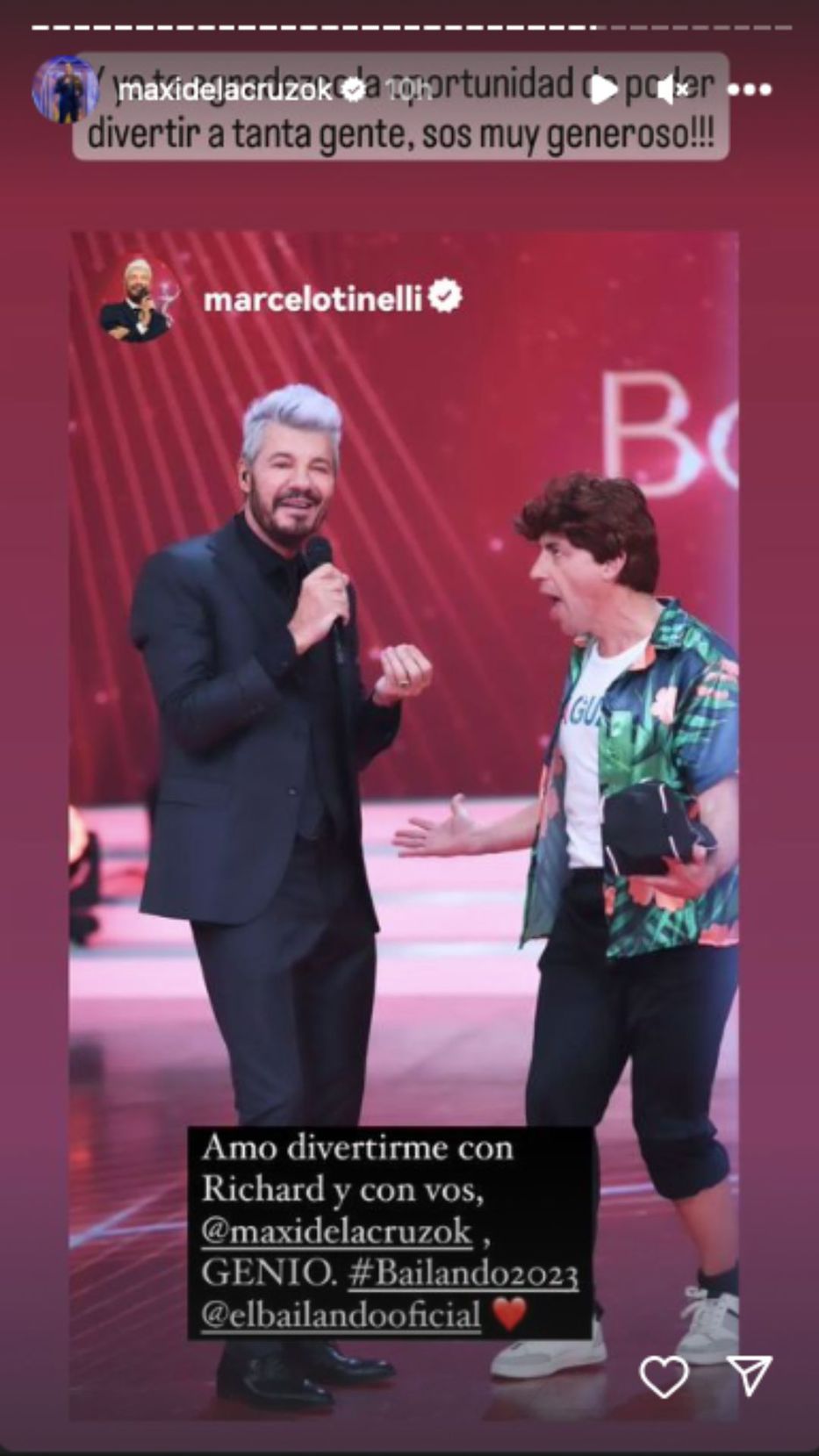 Foto: captura historias de Instagram / @maxidelacruzok