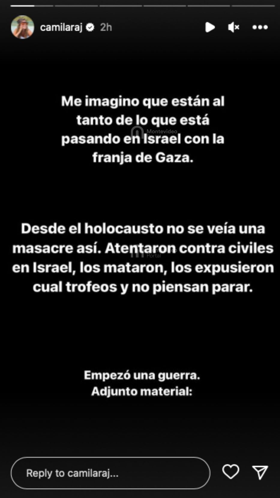 Foto: captura historias de Instagram / @camilaraj