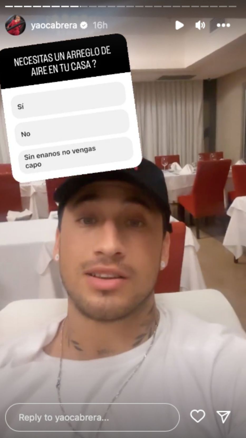 Foto: captura historias de Instagram / @yaocabrera