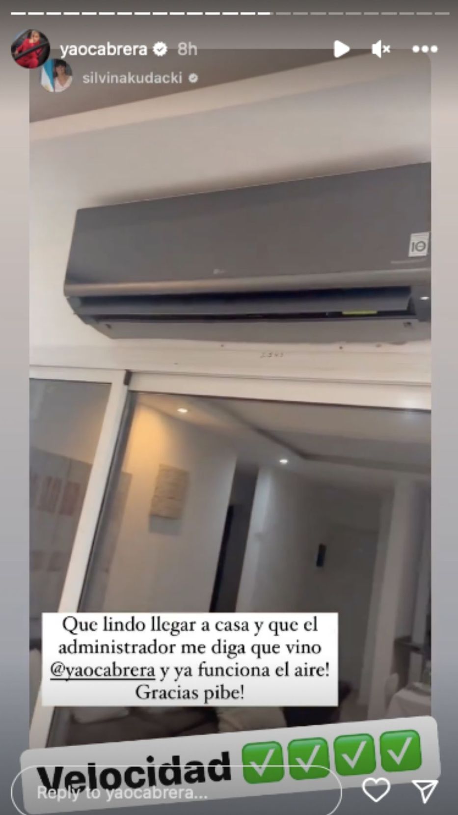 Foto: captura historias de Instagram / @yaocabrera