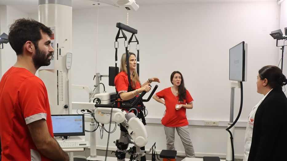 Sistema de marcha asistida Lokomat. Foto: cedida a Montevideo Portal