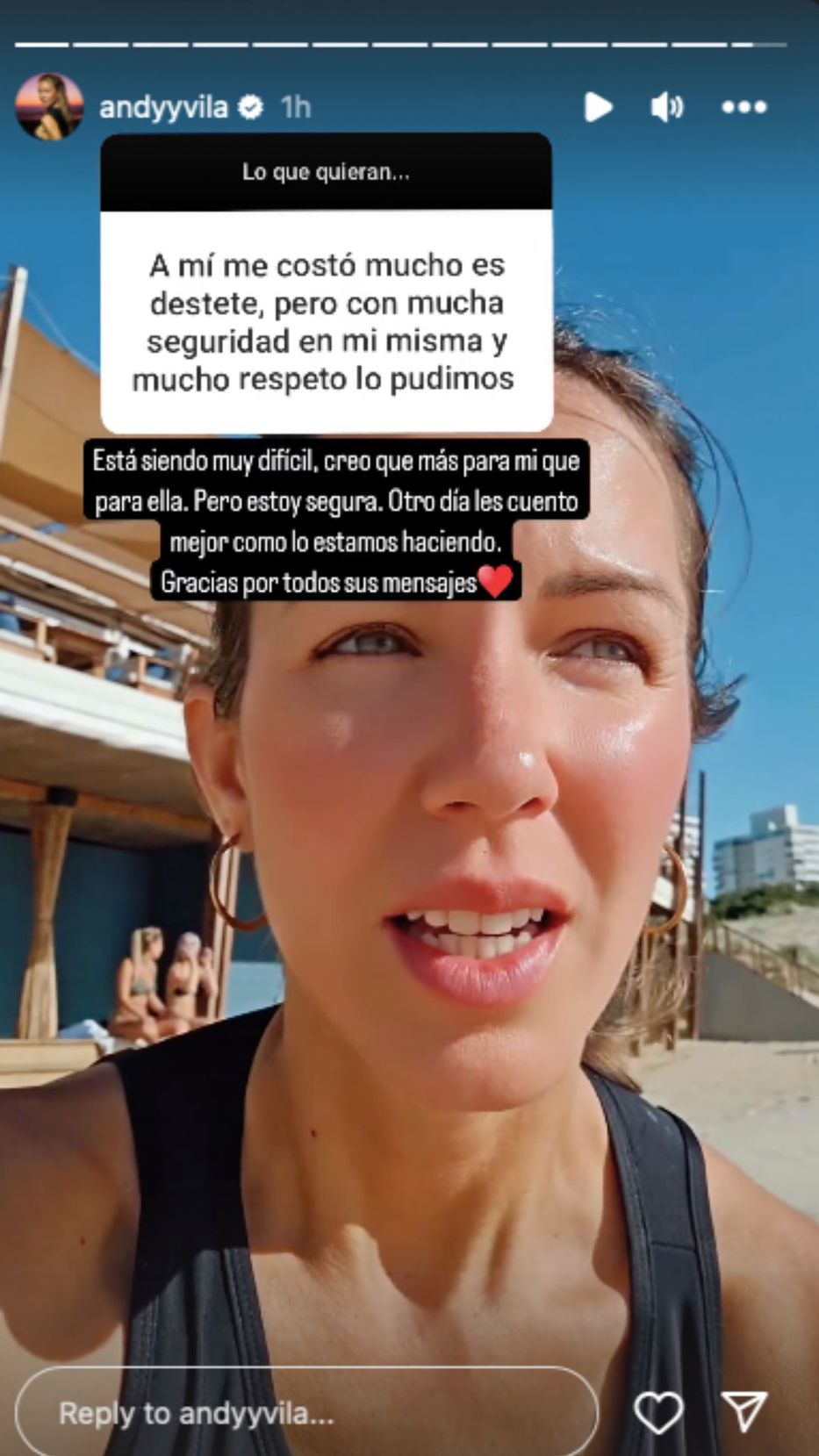 Foto: captura historias de Instagram / @andyyvila