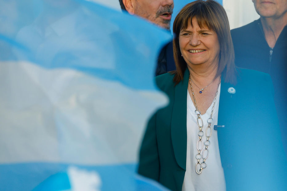 Patricia Bullrich en el cierre de campaña como candidata a la presidencia por Juntos por el Cambio. Foto: Juan Ignacio Roncoroni / EFE