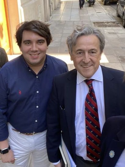 Pablo Viana junto al eurodiputado español Hermann Tertsch. Foto: cedida por Viana