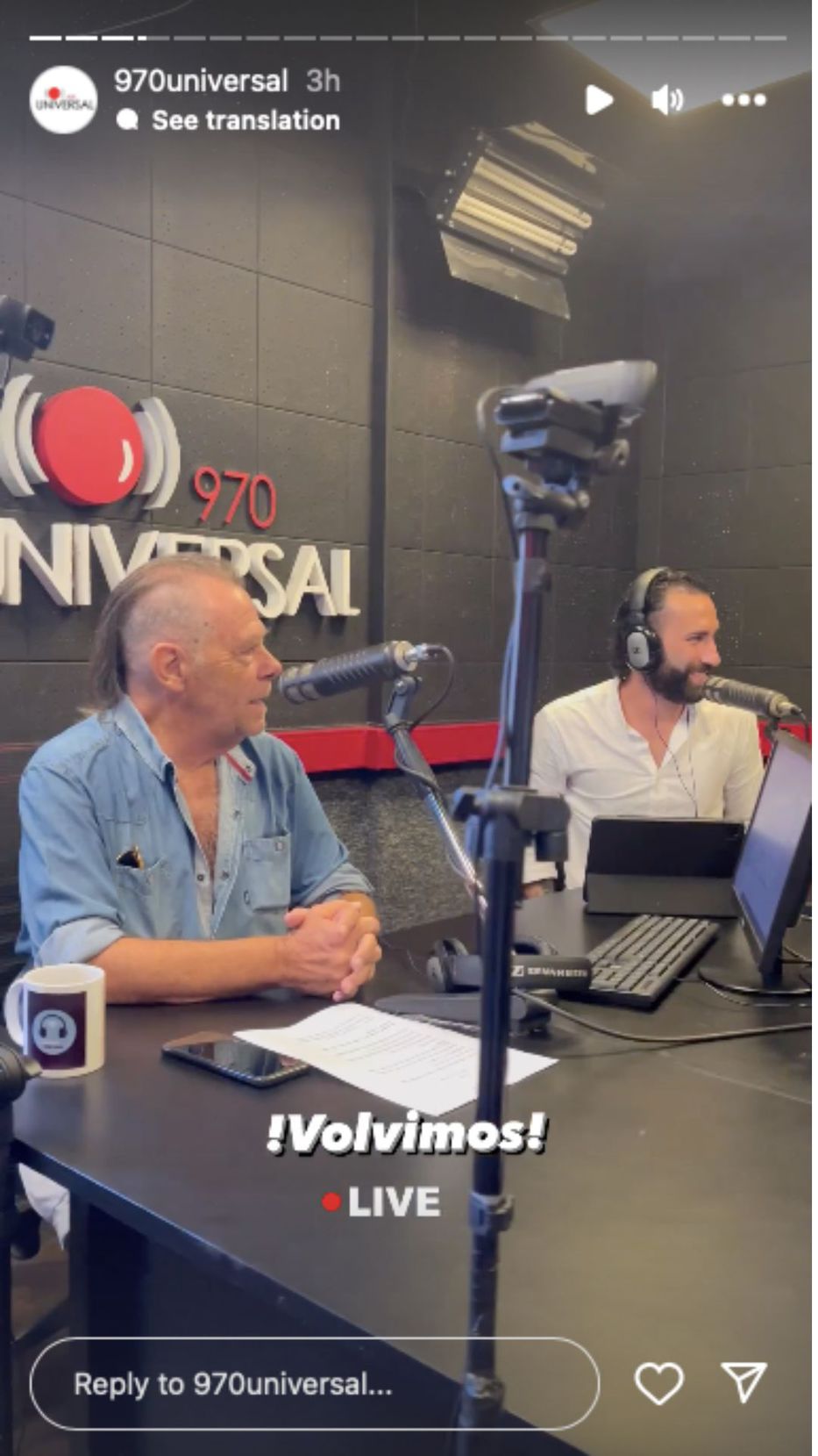 Foto: Historias de Instagram/ @970universal