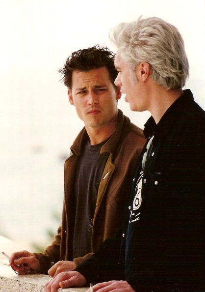 Johnny Depp y Jarmusch en el Festival de Cannes en 1995 (Foto: Georges Biard)