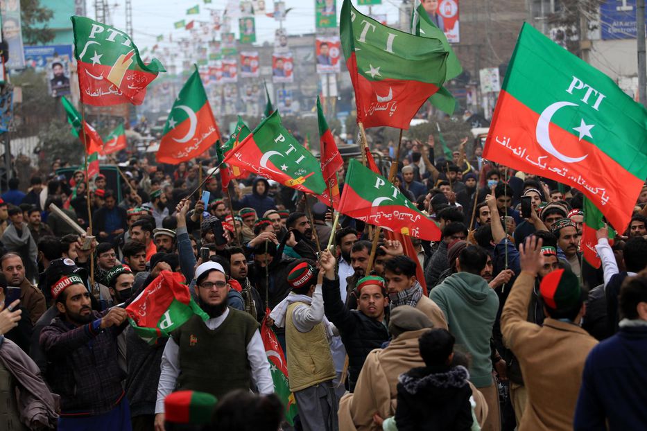 Manifestaciones de militantes del PTI el pasado domingo 28 de enero en Peshawar, Pakistán - Foto:EFE/EPA/ARSHAD ARBAB