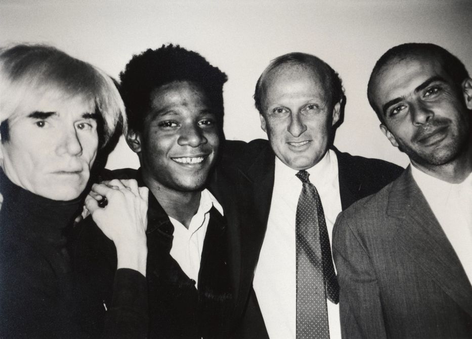 Andy Warhol, Jean-Michel Basquiat, Bruno Bischofberger y Francescopor Galerie (1984). Imagen de Bruno Bischofberger.