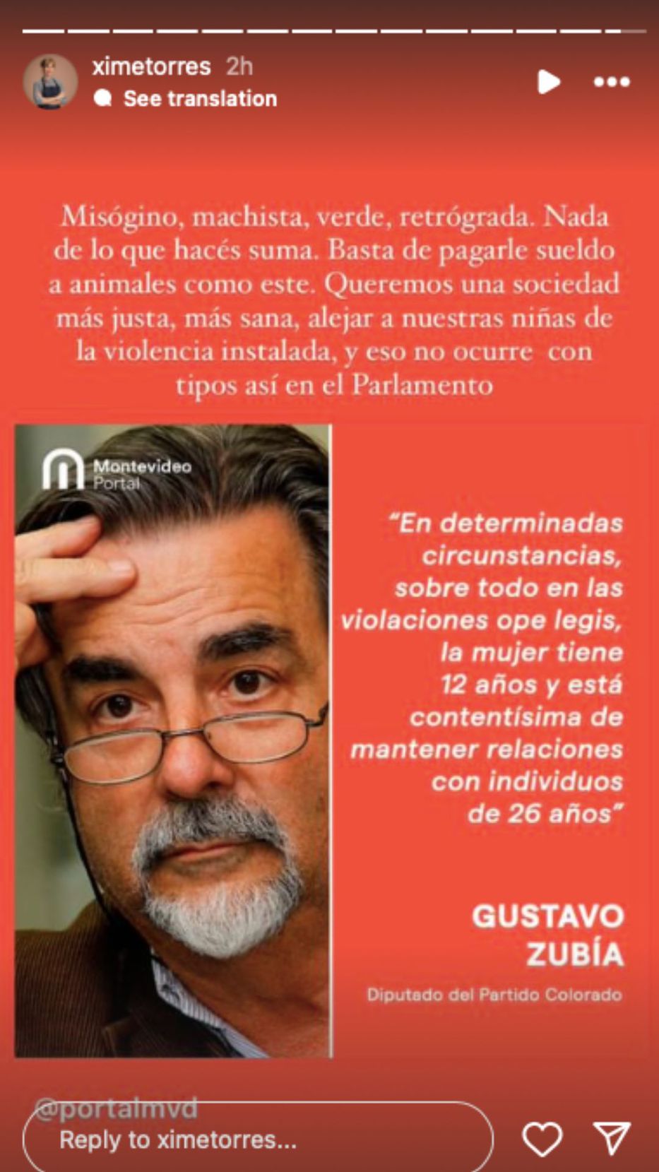 Foto: captura historias de Instagram / @ximetorres