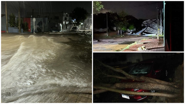 Fuerte lluvia y ráfagas intensas de viento: en imágenes, el temporal que pasó por Uruguay