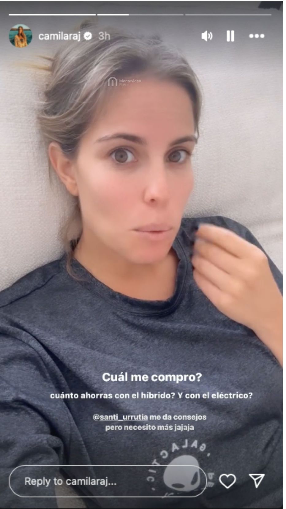 Foto: Historias de Instagram/ @camilaraj