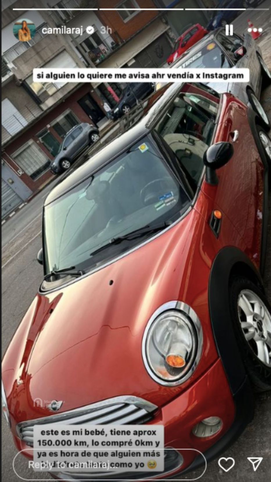 Foto: Historias de Instagram/ @camilaraj