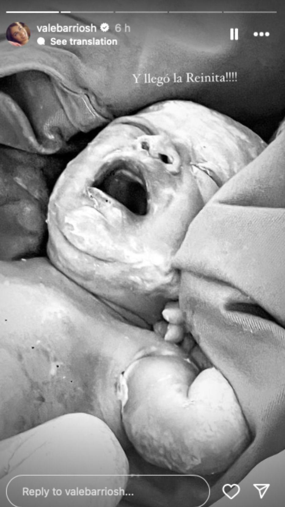 Foto: capturas historias de Instagram / @valebarriosh