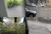 Granizo en Pando y calles inundadas en Montevideo: así transcurre el temporal