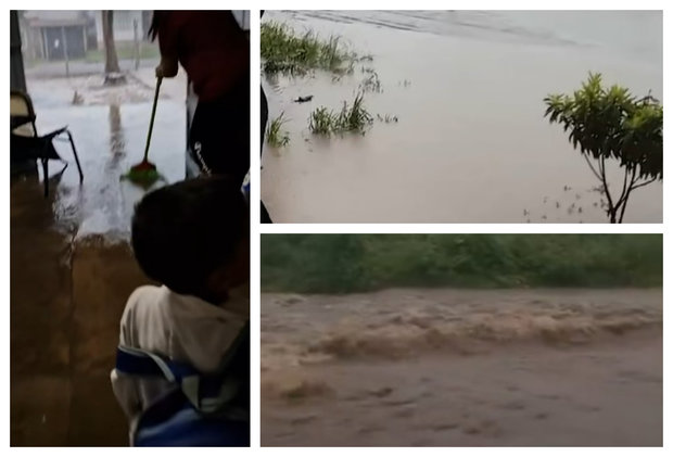 Salto: la tormenta generó rápidamente inundaciones y una escuela fue afectada por lluvia