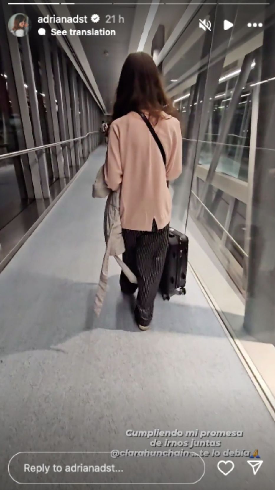 Foto: captura de historias de Instagram / @adrianadst