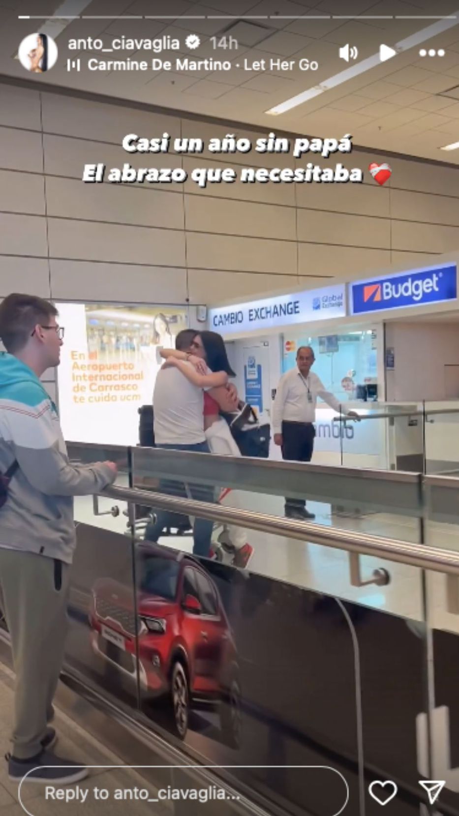 Foto: Historias de Instagram/ @anto_ciavaglia