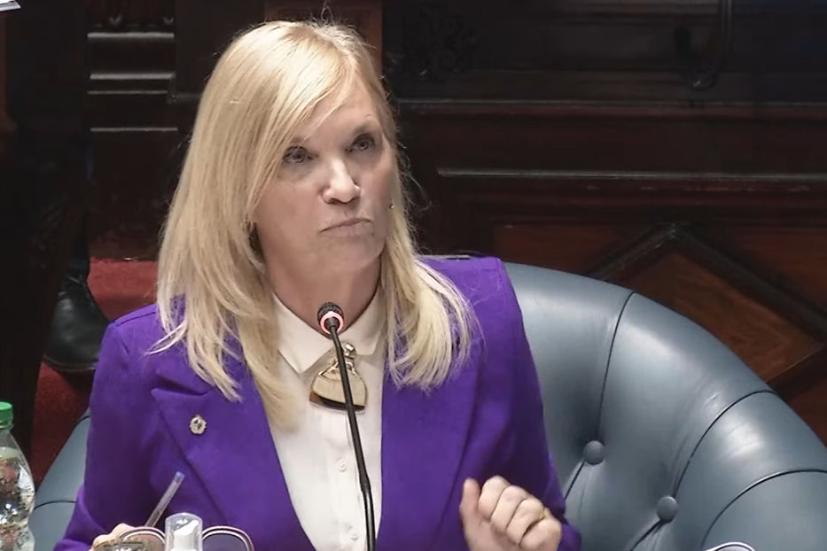 Engalanada de violeta