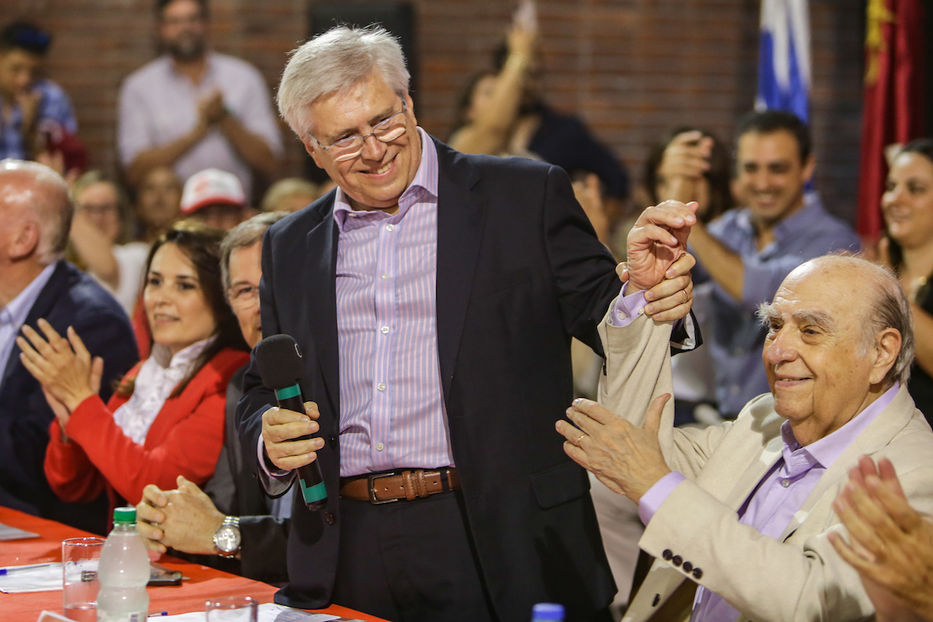 Tabaré Viera y Julio María Sanguinetti en 2023. Foto: Foto: Gastón Britos / FocoUy