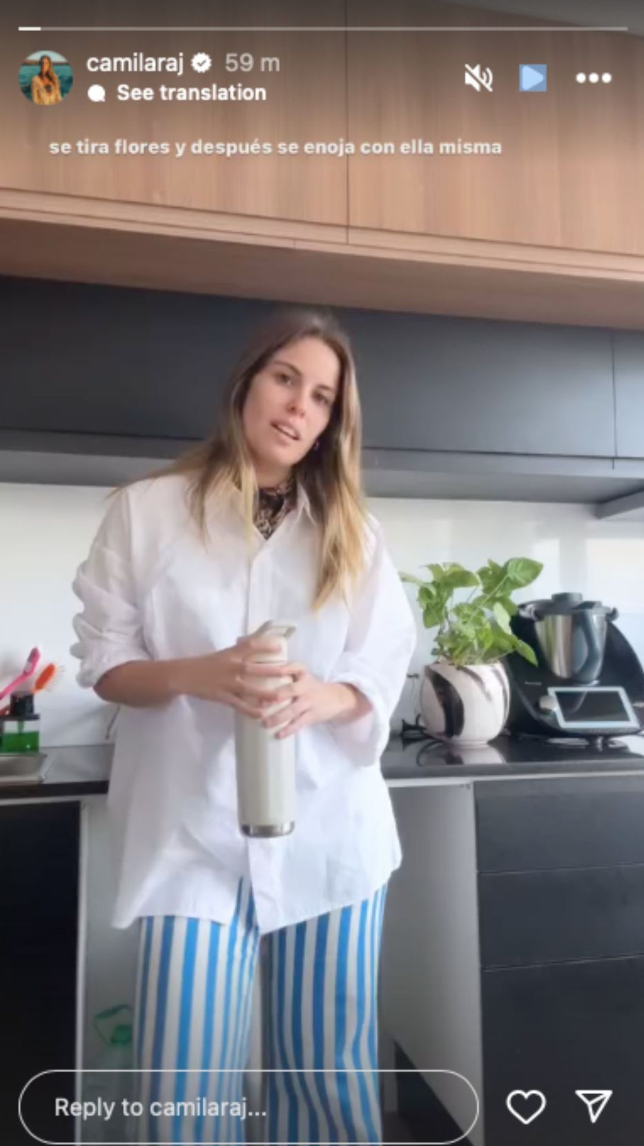 Foto: Historias de Instagram/ @camilaraj