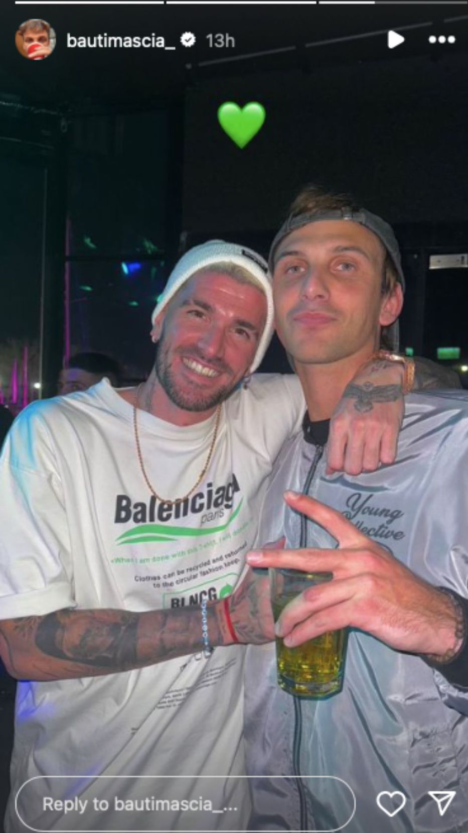 Foto: captura historias de Instagram / @bautimascia_