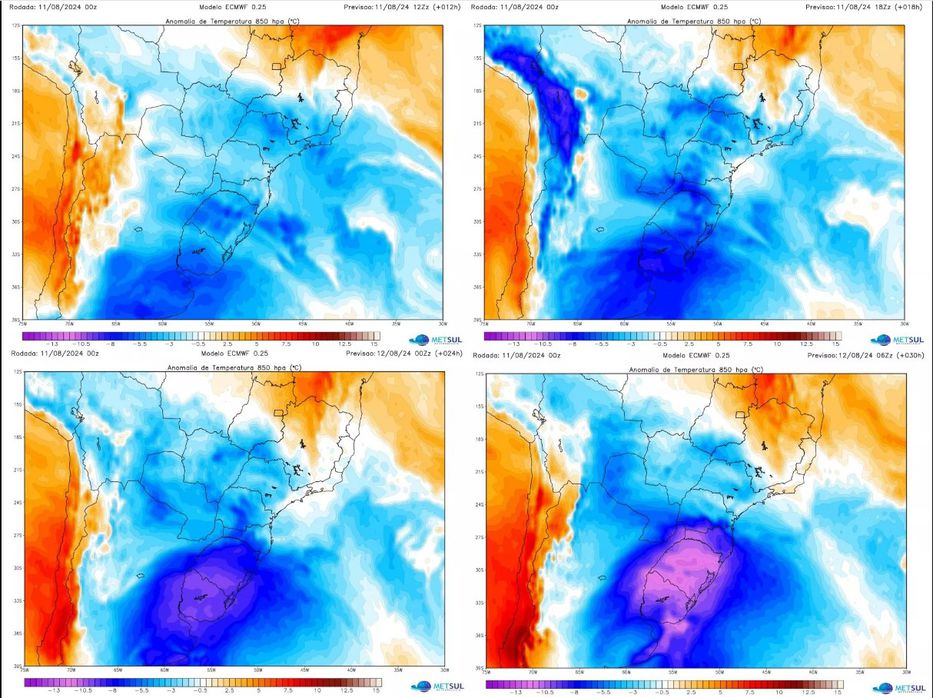 Así fue el ingreso de aire polar durante el fin de semana