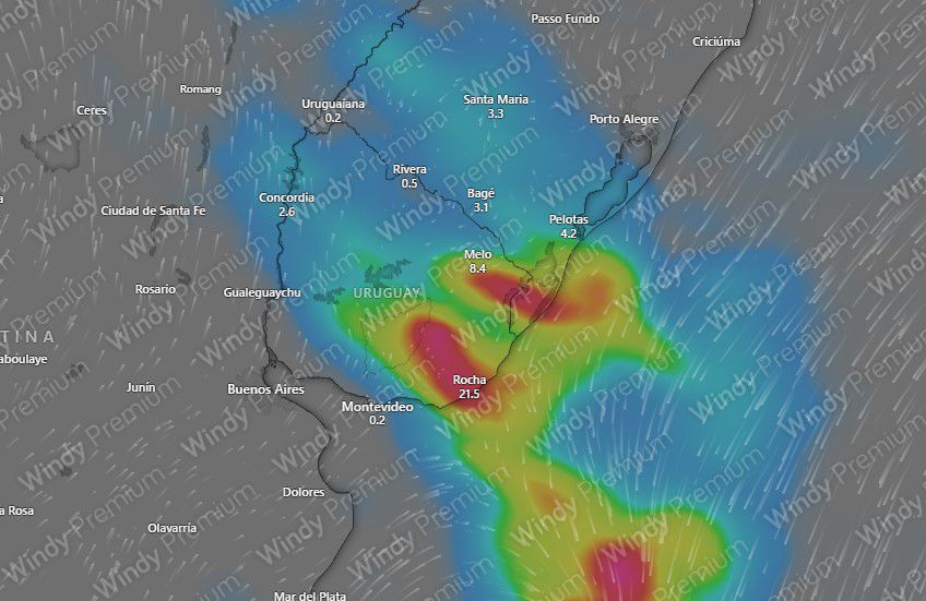 Proyección GFS para el viernes 20 a las 3:00 horas