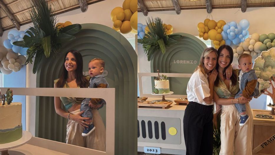 Jimena Sabaris festejó el primer año de su hijo: súper torta y temática de selva