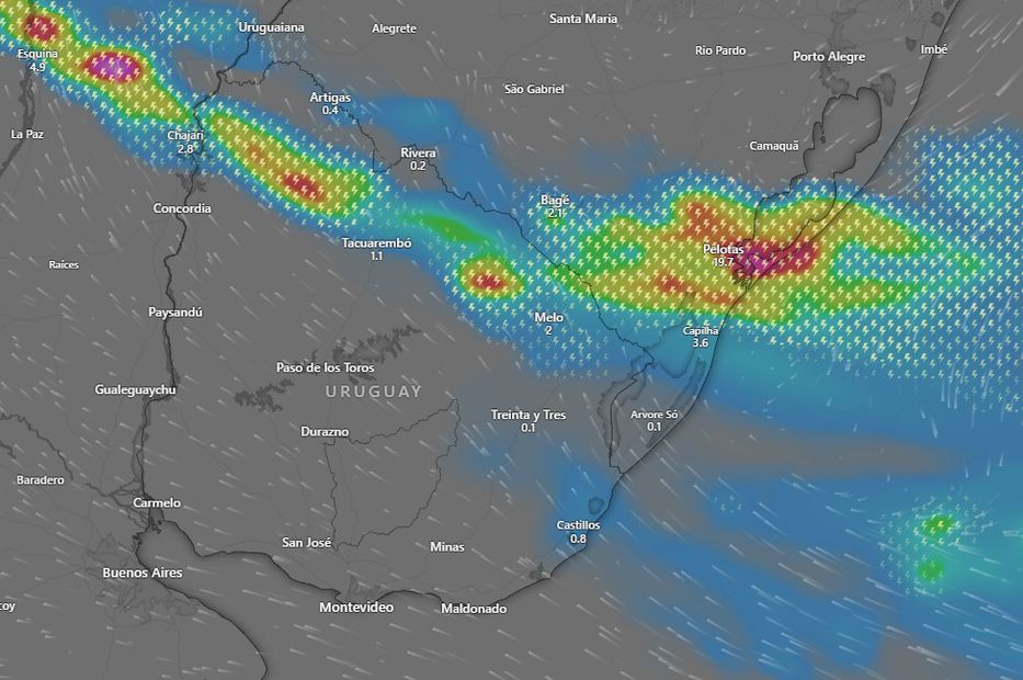 Modelo ECMWF: martes a las 22:00 horas