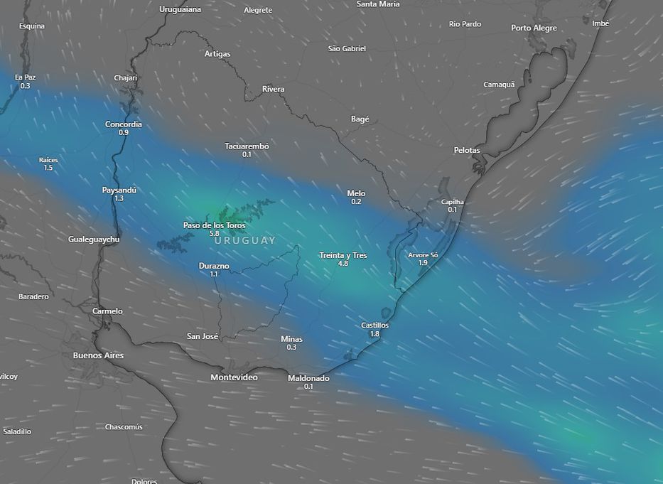 Modelo GFS: martes a las 16:00 horas