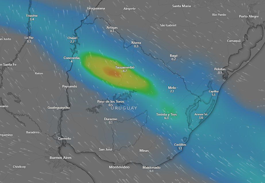 Modelo GFS: miércoles a las 15:00 horas