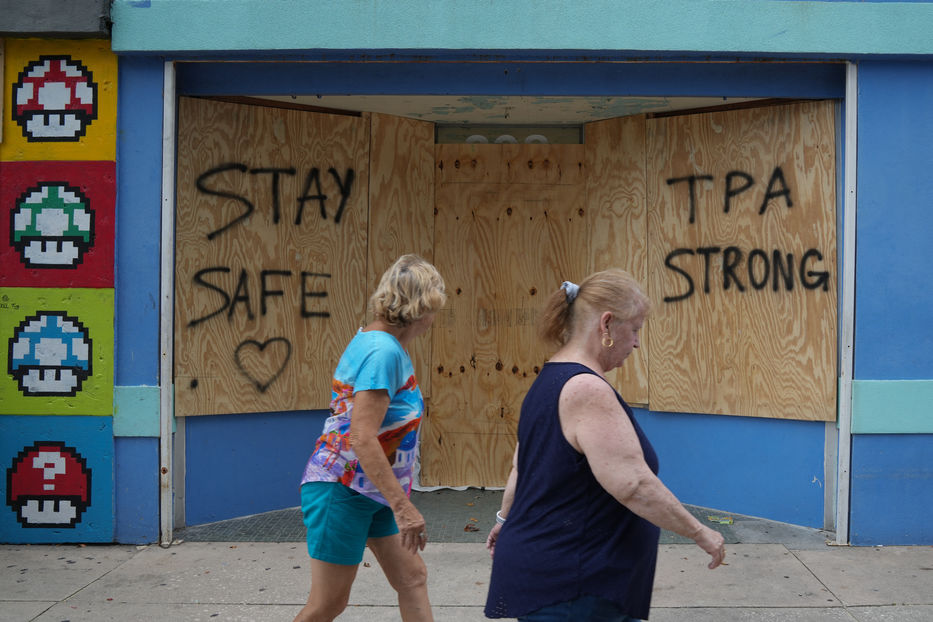 Así se preparan en Florida para Milton. Foto: Bryan R. SMITH / AFP