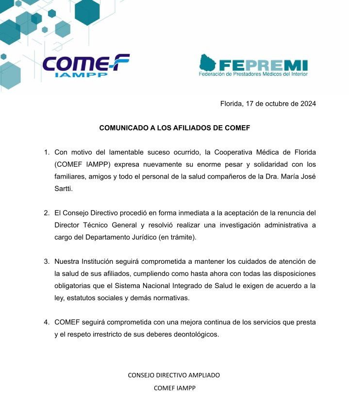 Comunicado de Comef